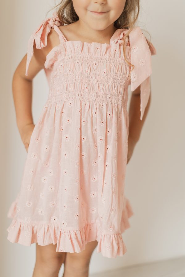 Vestido Bordado Floral Rosa - Image 5