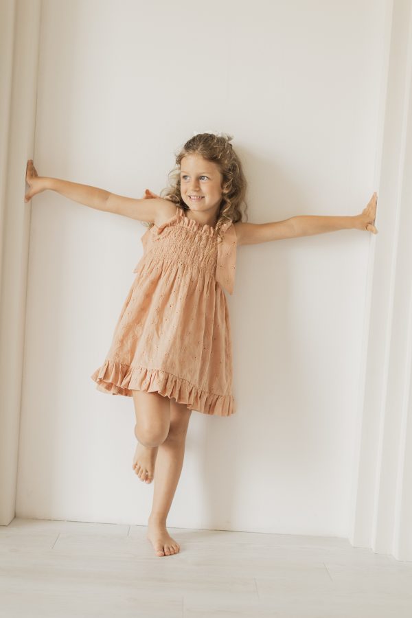 Vestido Bordado Floral Laranja - Image 3
