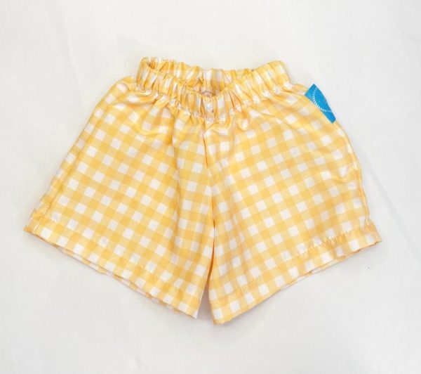 CALÇÃO DE BANHO XADREZ AMARELO