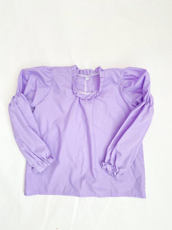 Blusa Gola Franzida Lavanda