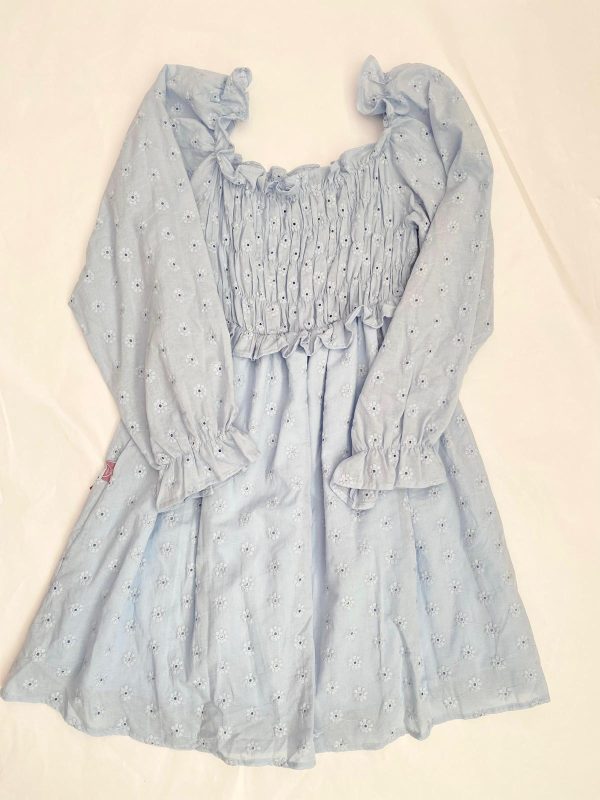 Vestido Bordado Azul Bebé