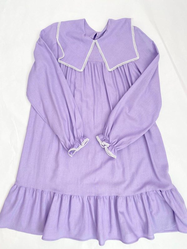 Vestido Gola Lavanda