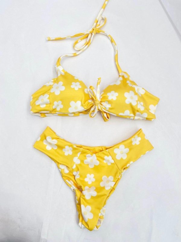 Biquíni Florido Amarelo